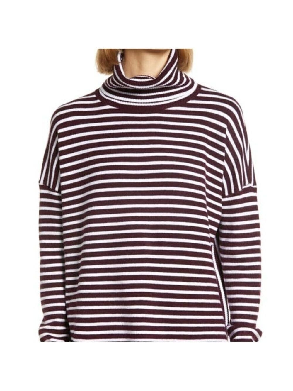 french Connection BNWT cowl stripe ribbed Sweater